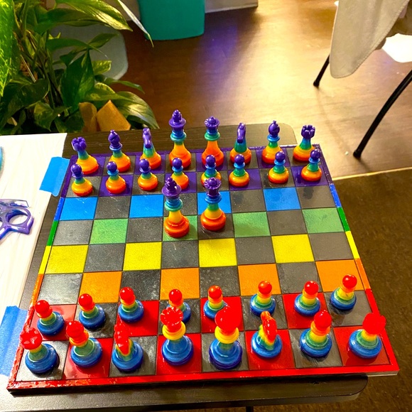 Pride Rainbow Chess Set - Picture 2 of 2